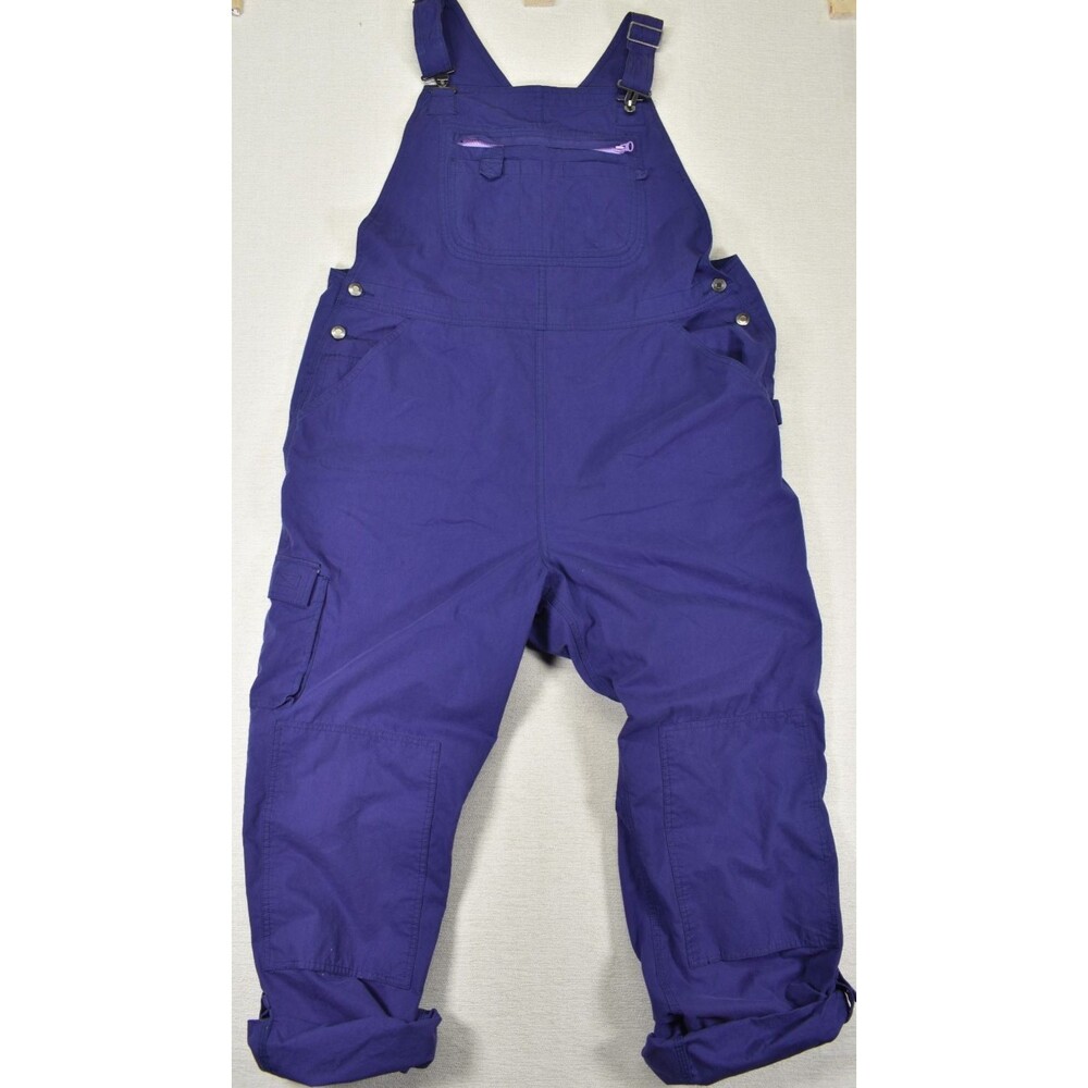 Duluth Trading Heirloom Gardening Overalls XL Purple Ripstop Cargo Bibs Pants 31